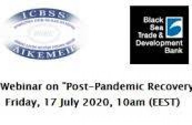 ICBSS and BSTDB webinar on "Post-Pandemic Recovery of Black Sea Economies"